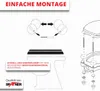 Diagram showing how to assemble a toilet seat. Produktbild-Vorschau