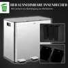 HOMCOM Odpadkový kôš 3x20 l z nehrdzavejúcej ocele s vekom Náhľad obrázku produktu 7