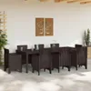 vidaXL Tavolo da giardino marrone 250 x 100 x 73 cm in poly Anteprima dell’immagine prodotto 3