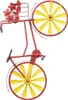 Gartenstecker "Fahrrad" aus Metall, bunt, fluoreszierend, Produktbild-Vorschau 4