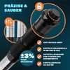 A close-up marketing image of a torque wrench with feature callouts. Produktbild-Vorschau