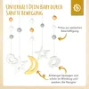 A mobile for a baby crib with decorative elements like stars, a moon, and clouds. Produktbild-Vorschau