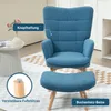 HOMCOM Sessel mit Hocker, Ohrensessel mit Hoher Produktbild-Vorschau 5
