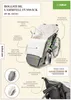 A diagram illustrating the features of a wheelchair footmuff, with callouts pointing to different parts and materials. Produktbild-Vorschau