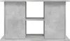 A front view of a concrete-gray aquarium stand with two doors and a central open shelf. Produktbild-Vorschau