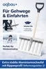 A marketing image for a snow shovel, showing the shovel itself and smaller inset images of people using it and a child in the snow. The background is a snowy scene. Anteprima dell’immagine prodotto