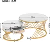 MODFU Tables Basses Gigognes, Lot de 2 Rondes, Plateau MDF Voir les images du produit 3