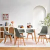 IPOTIUS 8er Set Esszimmerstühle mit Massivholz Buche Bein, Produktbild-Vorschau 3