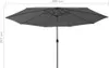 vidaXL Sonnenschirm mit LED-Beleuchtung 400 cm Anthrazit Produktbild-Vorschau 8
