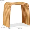 Taboret do przedpokoju Relaxdays z bambusa, elegancki Podgląd zdjęcia produktu 3