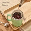 Teetasse mit Sieb und Deckel - Keramik Türkis - Hält Lange Produktbild-Vorschau 3