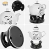 KADAX Théière 1L avec réchaud Set, Cafetière en porcelaine Voir les images du produit 4
