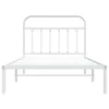 vidaXL Cadre de lit avec tête de lit en métal blanc 100x200 Voir les images du produit 6