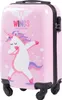 A pink suitcase with a unicorn design. Podgląd zdjęcia produktu