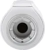 A close-up, front-facing view of a white smart home heating thermostat with a gray and black interior. Produktbild-Vorschau