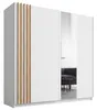 AX LIVING Kleiderschrank weiß mit Spiegel 200 cm – Beralto Produktbild-Vorschau 3