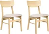 BELIANI Esszimmerstuhl 2er Set Hellbeige Stoffbezug mit Produktbild-Vorschau 1