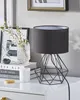 BELIANI Tischlampe Schwarz Metall 35 cm Stoffschirm Produktbild-Vorschau 3