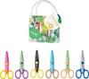 A set of Fiskars decorative scissors and a clear bag containing more scissors. Voir les images du produit