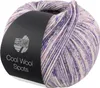 Lana Grossa - Cool Wool Spots 5006 creme grauviolett lila Produktbild-Vorschau 2