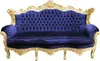Casa Padrino Barock Wohnzimmer Set Royal Blau / Gold - 3er Produktbild-Vorschau 4