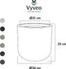 Vyveo - Blumentopf Orena - Schwarz - 36x35 Produktbild-Vorschau 3