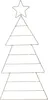 A wireframe Christmas tree silhouette with a star on top, against a white background. Podgląd zdjęcia produktu