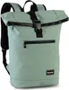 A light green roll-top backpack with black zippers and straps, and a black 'Bench.' logo on the front. Produktbild-Vorschau