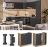 Spülenunterschrank Vicco R-Line Schwarz Beton 80 cm ohne Produktbild-Vorschau 3