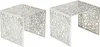Lot de 2 tables basses élégantes ABSTRACT, couleur argent, Voir les images du produit 9