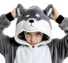 Pyjama Onesie Kigurumi Kostüm für Kinder Husky 140 Produktbild-Vorschau 5