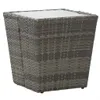 vidaXL Tavolino grigio 41,5x41,5x43 cm in poly rattan e Anteprima dell’immagine prodotto 6