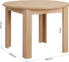 Homestyle4u Esstisch rund Ø 106 cm Braun Esszimmertisch Produktbild-Vorschau 3
