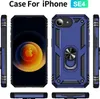 Multiple views of a blue iPhone case with a ring holder. Produktbild-Vorschau