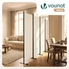 VOUNOT® Paravent Raumteiler 4 Teilig Freistehend Stoff Produktbild-Vorschau 2