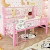 MODFU Kinderbett 90x200 Niedriges Hochbett mit Produktbild-Vorschau 1