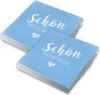 itenga 40x Serviette Schön dass du da bist hellblau Set Produktbild-Vorschau 1