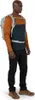 A man wearing a backpack and outdoor clothing, standing against a white background. Produktbild-Vorschau