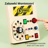 Zabawka sensoryczna Montessori z drewna – Panel Busy Board Podgląd zdjęcia produktu 2