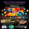 Marketing image for a tablet, showcasing its display, streaming capabilities, eye comfort modes, and screen-to-body ratio. Produktbild-Vorschau