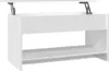 A white lift-top coffee table with an open shelf below, shown from a front-side angle. Náhľad obrázku produktu