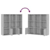 vidaXL Knihovna Grey Sonoma 98x30x98 cm Náhled obrázku produktu 5