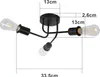 ZMH Deckenleuchte Vintage Deckenlampe Retro Schwarz 3 Produktbild-Vorschau 7