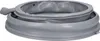 A gray washing machine door seal is shown against a white background. Produktbild-Vorschau