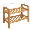 vidaXL Schuhregal mit 2 Etagen 50x27x40 cm Massivholz Eiche Produktbild-Vorschau 6