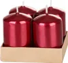 Bougie MagicHome Noel, 4x6 cm, cylindrique, pack 4 pcs, Voir les images du produit 1