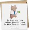 Mr. & Mrs. Panda Grußkarte Beamter Herz - Weiß - Geschenk, Produktbild-Vorschau 1