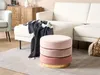 BELIANI Puf różowy ombre welurowy ø 48 cm złota podstawa Podgląd zdjęcia produktu 2