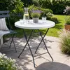 Klappbarer runder Gartentisch aus HDPE, schwarz, Ø 80 cm, Produktbild-Vorschau 2