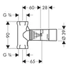 Hansgrohe Grundkörper Absperrventil DN20 15970180 Produktbild-Vorschau 2